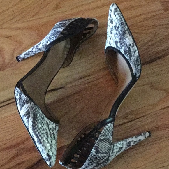 Calvin Klein Gilia snake skin embossed heels - Picture 3 of 5